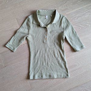 Kotn Ribbed fitted polo xs